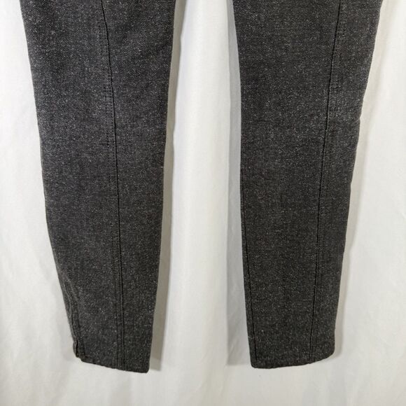 J Crew Pants Women's 00 Grey Skinny Fit Zip Leg Herringbone Print Pockets - Picture 8 of 12